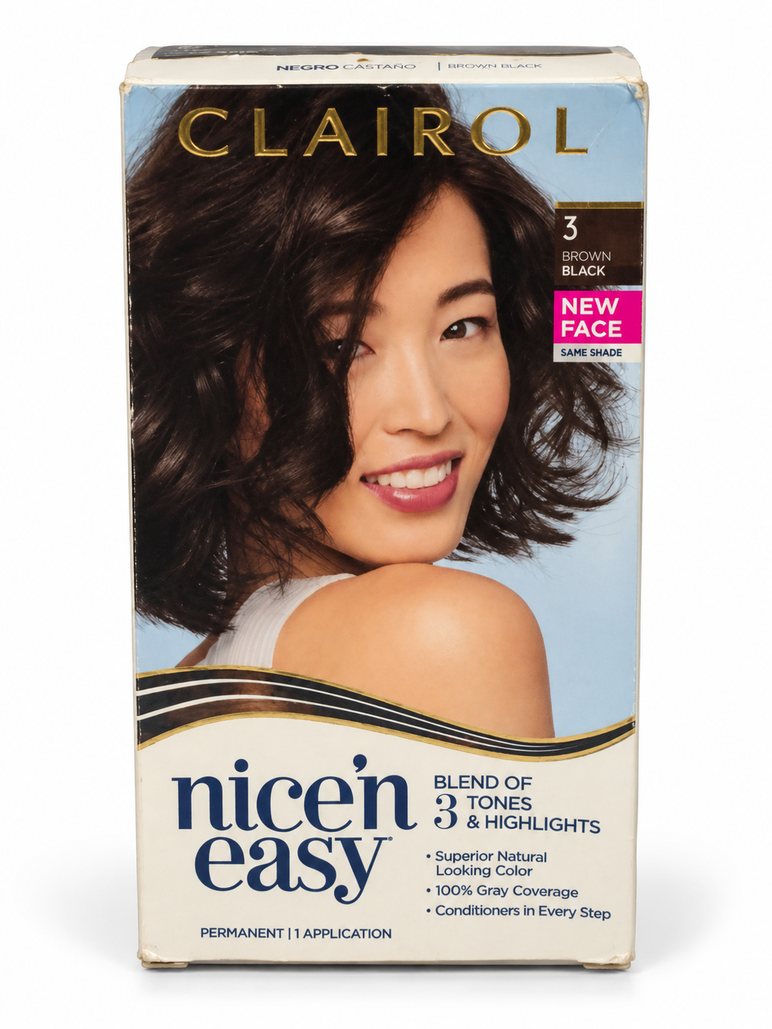 Clairol Nice’n Easy Permanent Hair Color – 3 Brown Black