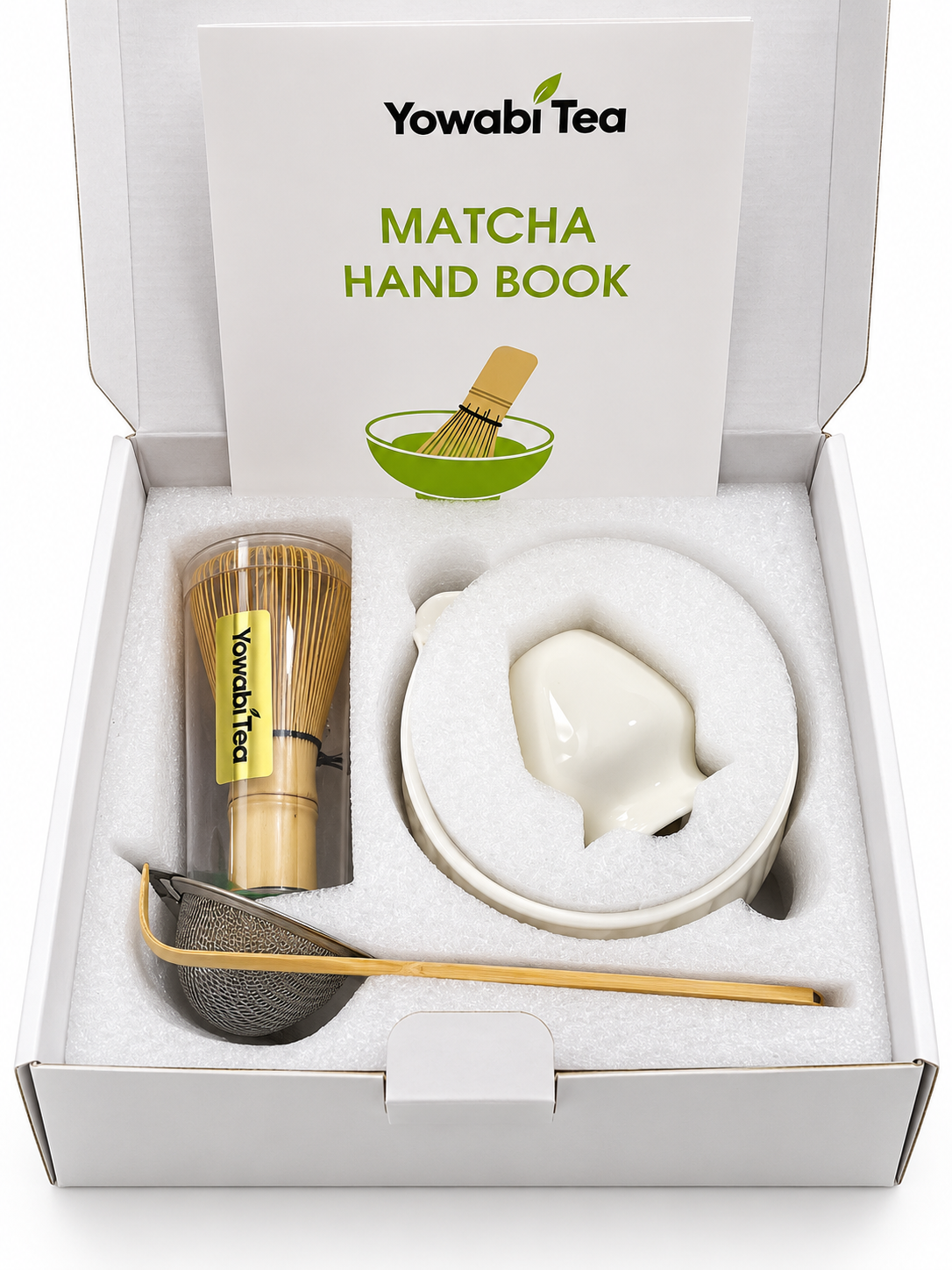 YowabiTea 5-Piece Matcha Whisk Set – White