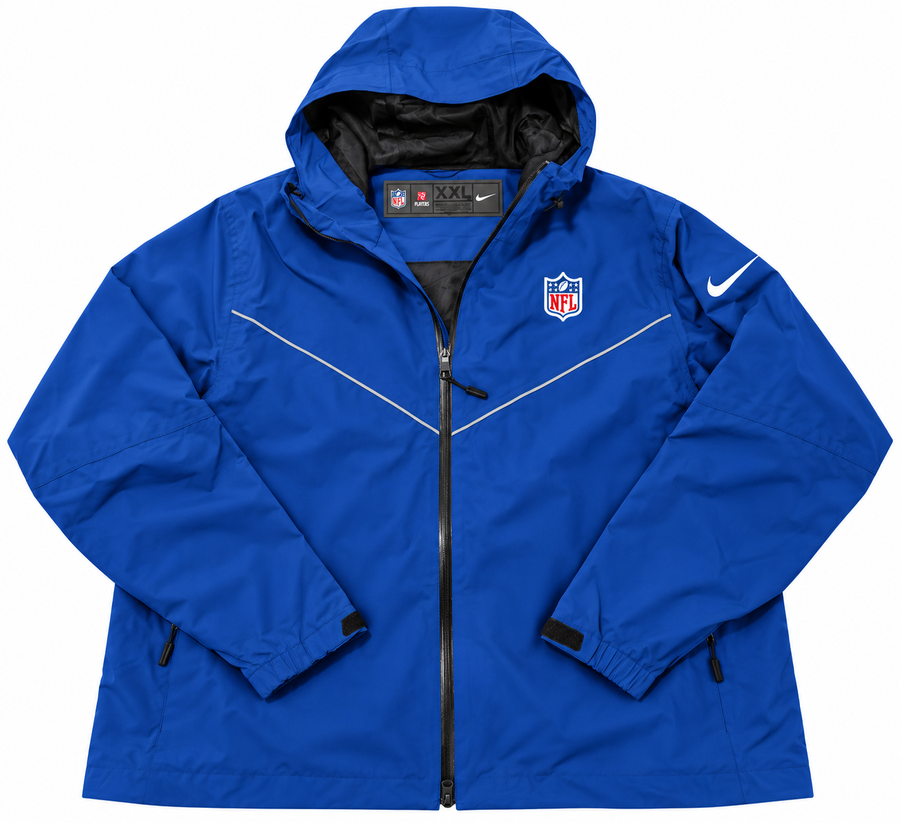 Nike NFL Men's Royal Blue Hooded Full-Zip Sideline Jacket – Size XXL