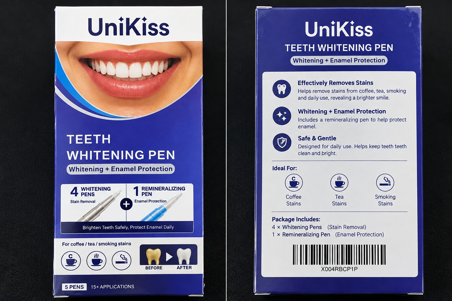 UniKiss Teeth Whitening Pen Kit – 5 Pens