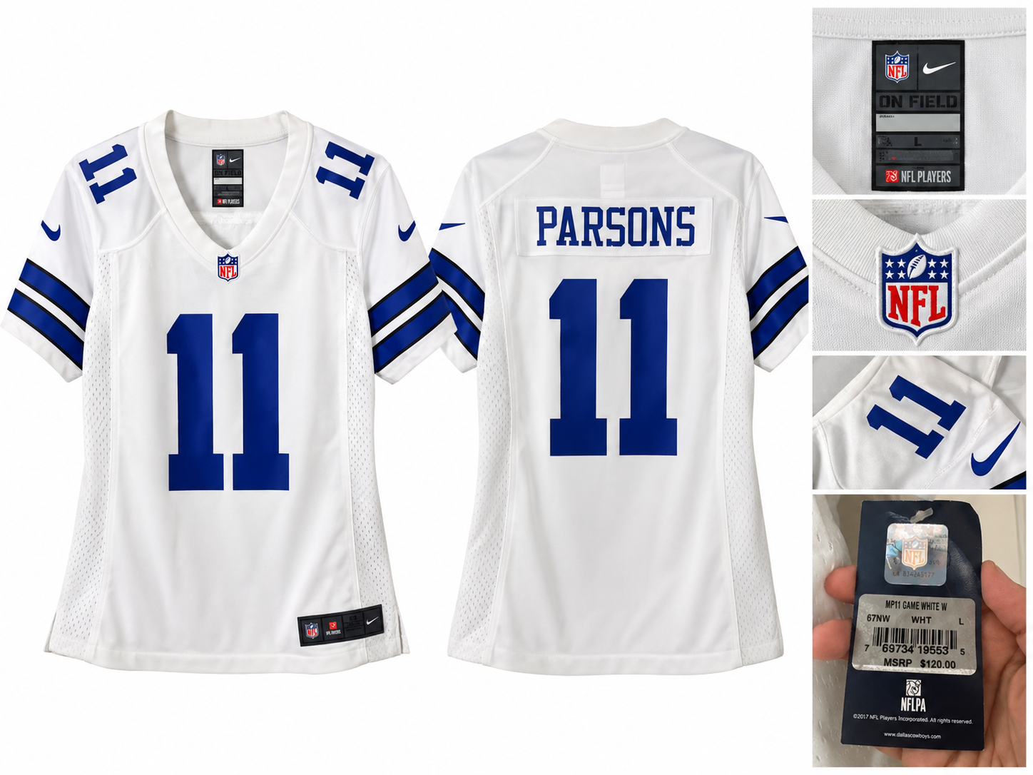 Nike Dallas Cowboys Micah Parsons #11 Women's NFL Jersey – White – Size Large – New With Tags
