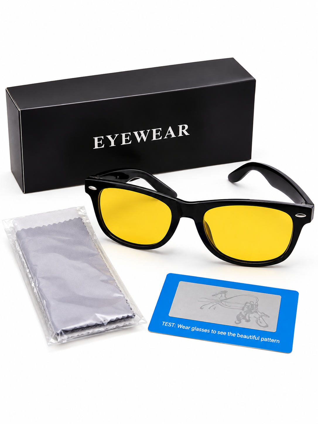 Blue Light Blocking Glasses – Black Frame with Yellow Lenses