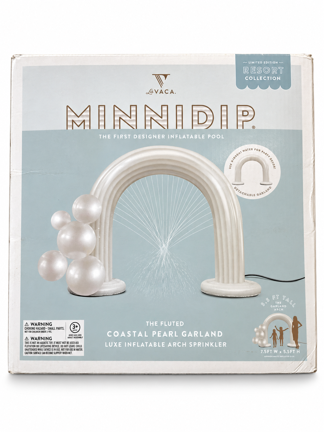 MINNIDIP Coastal Pearl Garland Inflatable Arch Sprinkler