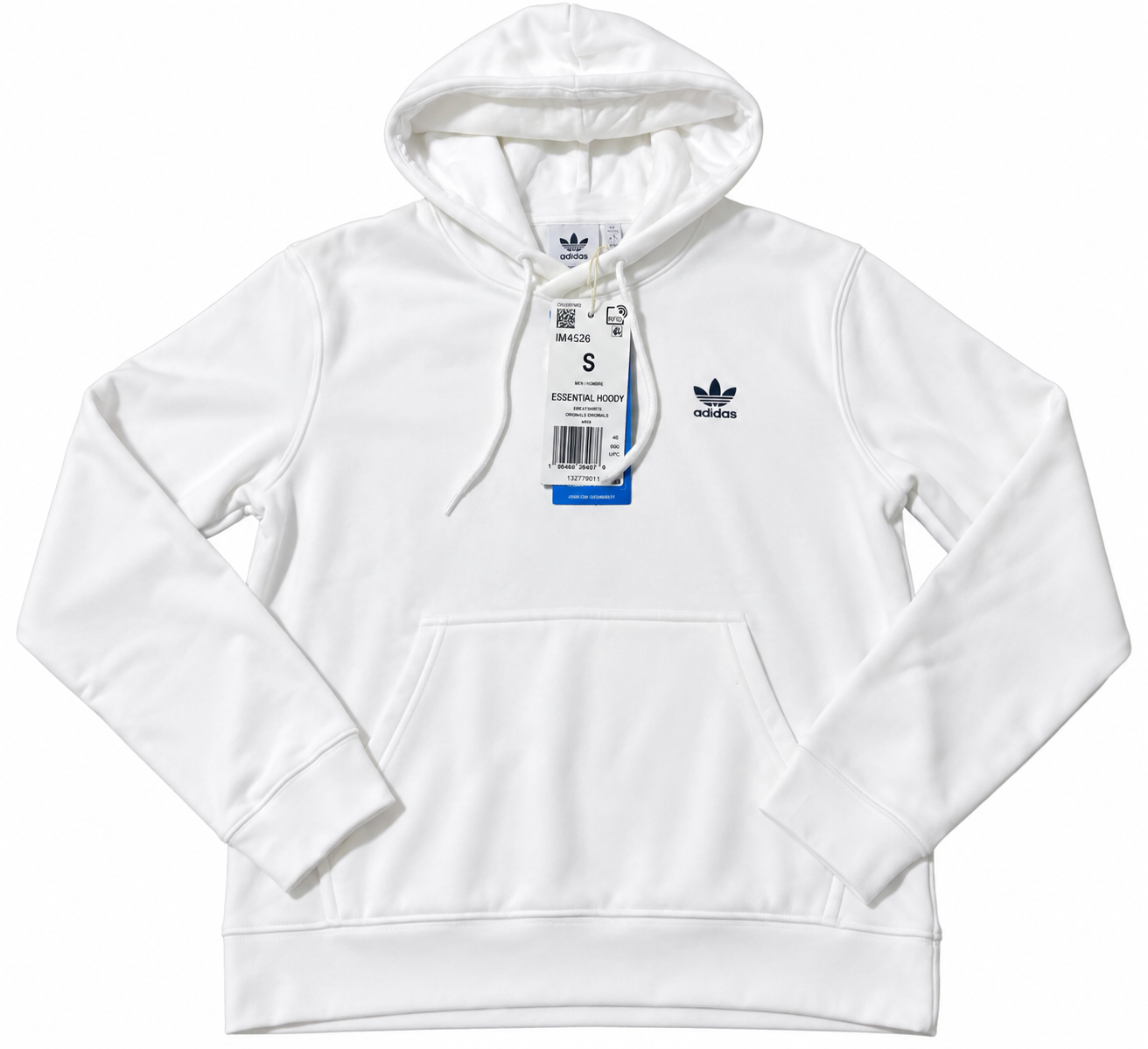 Adidas Originals Essential Pullover Hoodie – White – Size Small