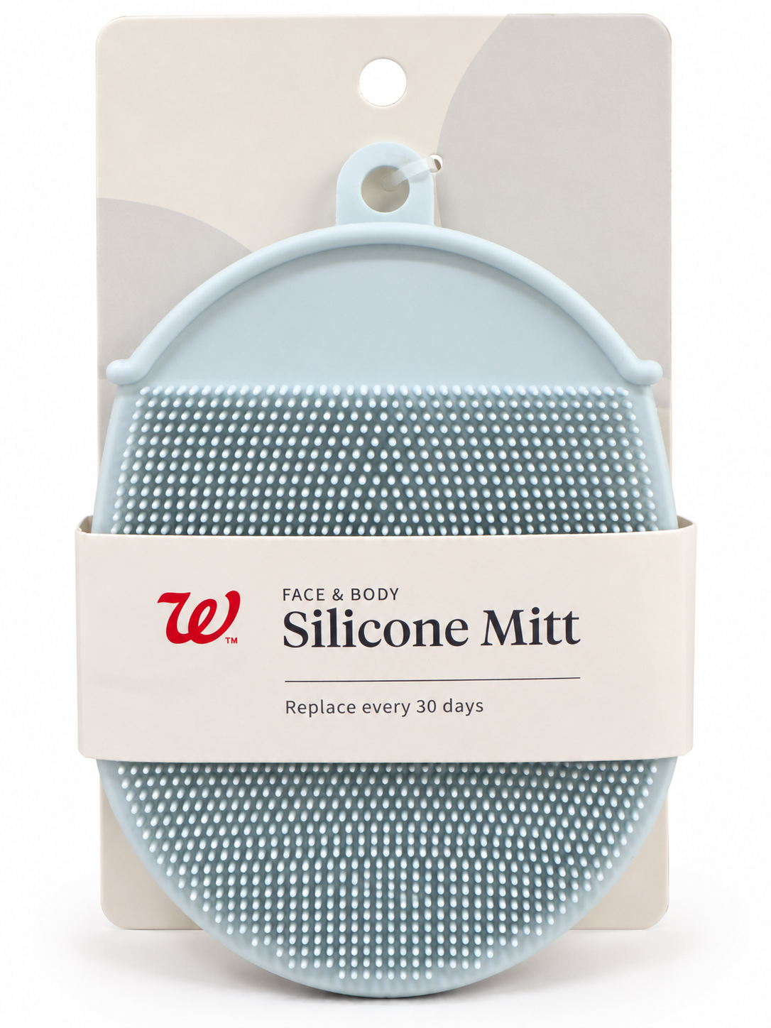 Walgreens Face & Body Silicone Cleansing Mitt – Light Blue