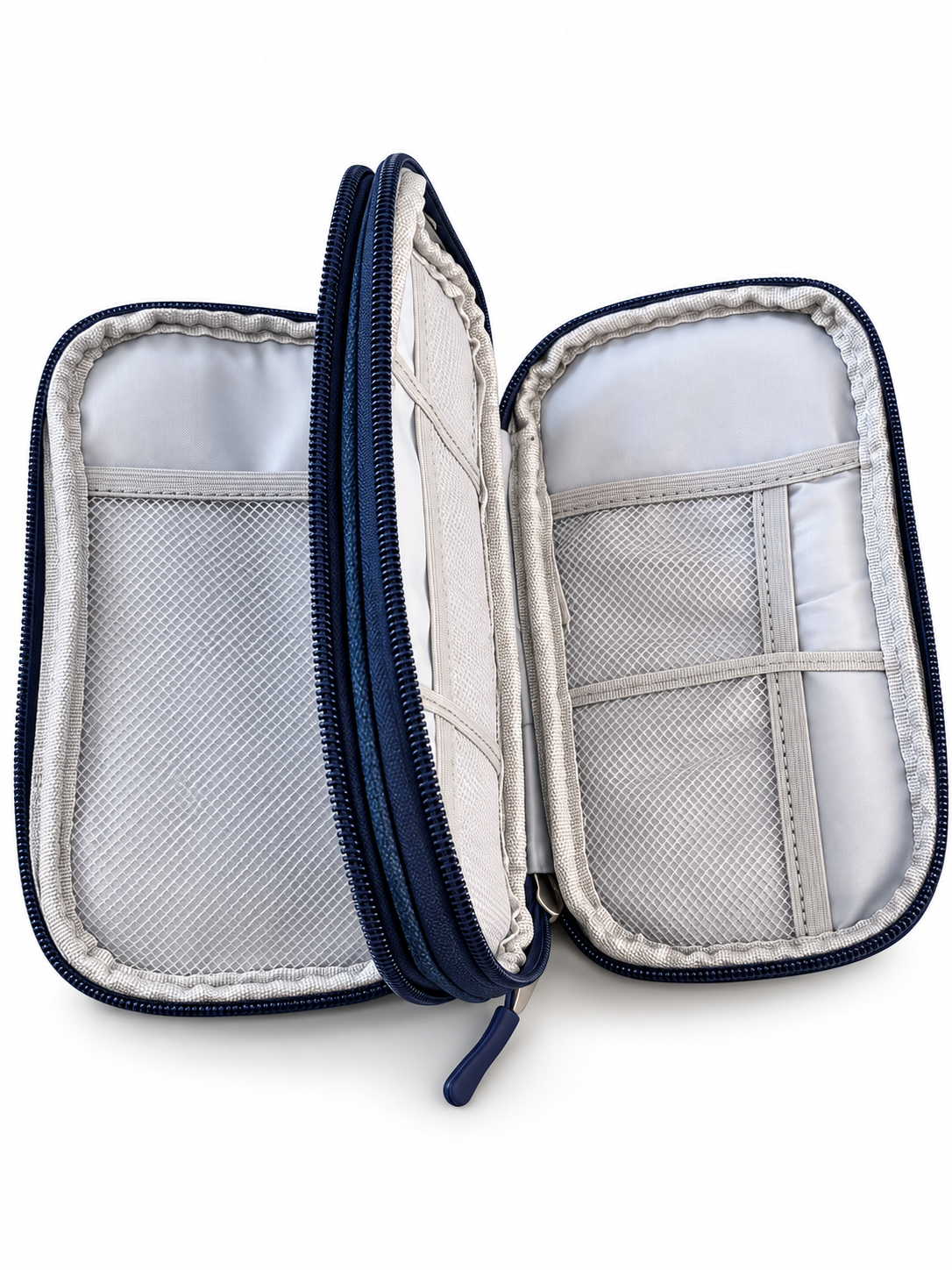 Travel Electronics & Cable Organizer – Navy Blue