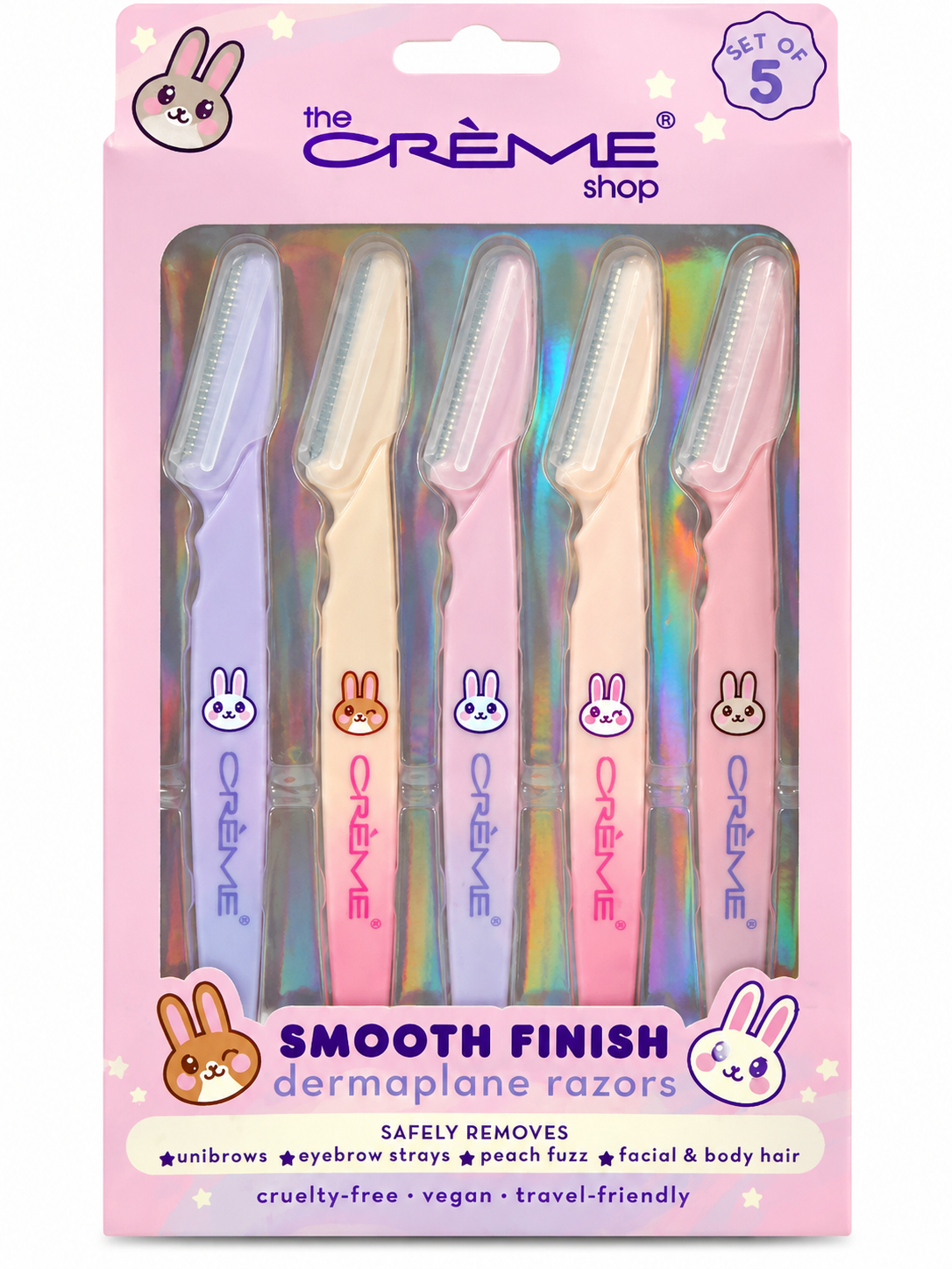 The Crème Shop Smooth Finish Dermaplane Razors – Set of 5