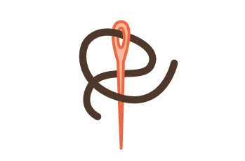 Icon of needle and thread