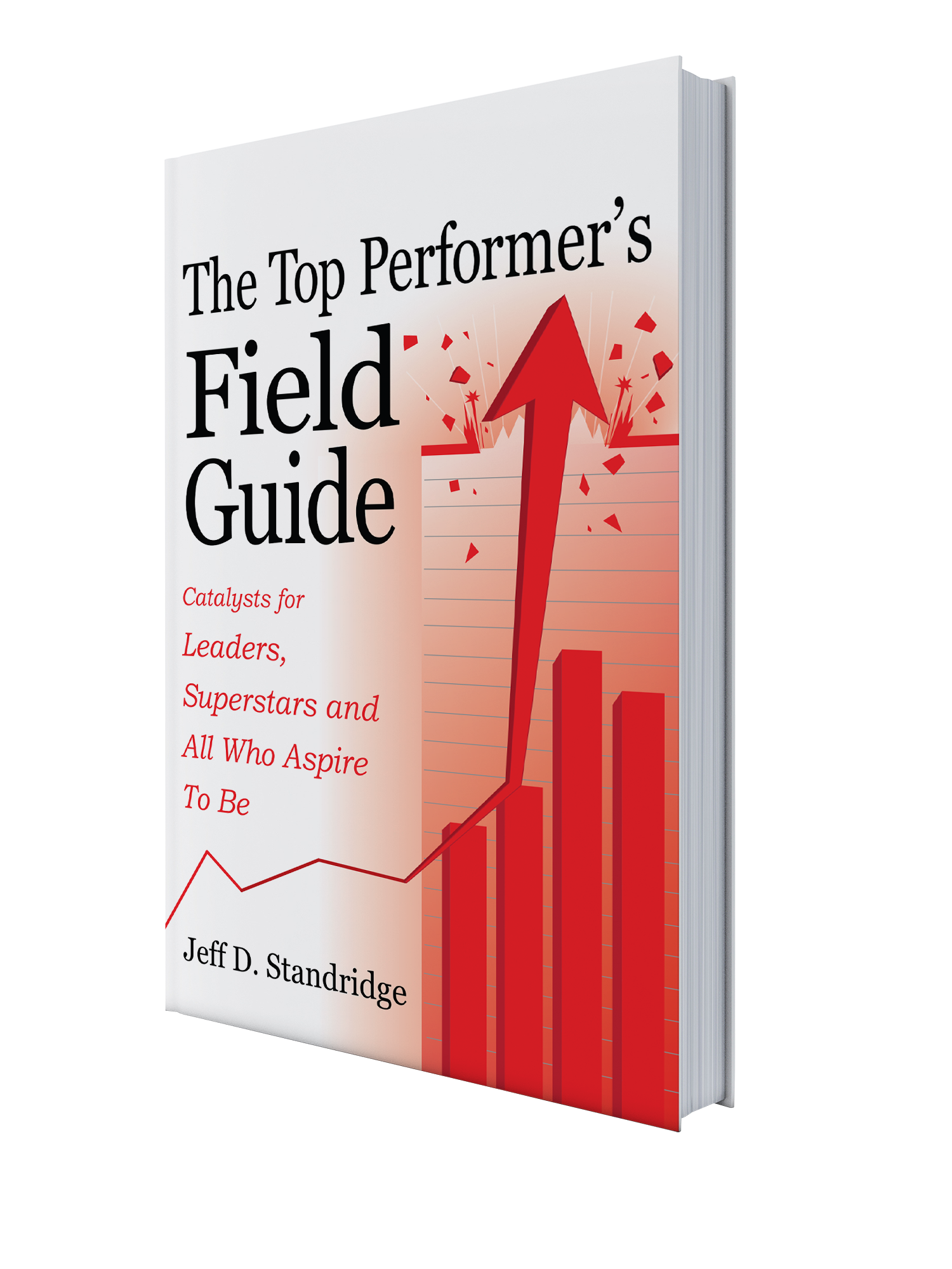 Book titled 'The Top Performer's Field Guide' with a red upward arrow and bar graph on the cover.