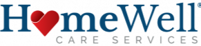 HomeWell Care Services logo with a heart replacing the 'o' in 'HomeWell'.
