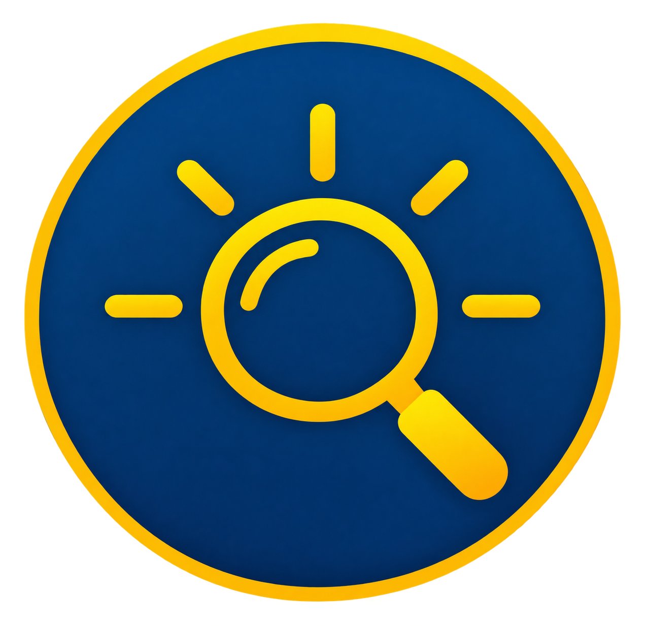 A yellow and blue clock symbol with a rounded inner circle and an outer circle, indicating a time or scheduling concept.