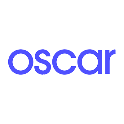 The word 'oscar' written in blue lowercase letters on a white background.
