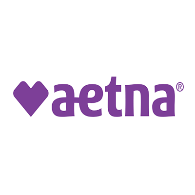 The Aetna logo with a purple heart symbol and the word 'aetna' in purple lowercase letters.