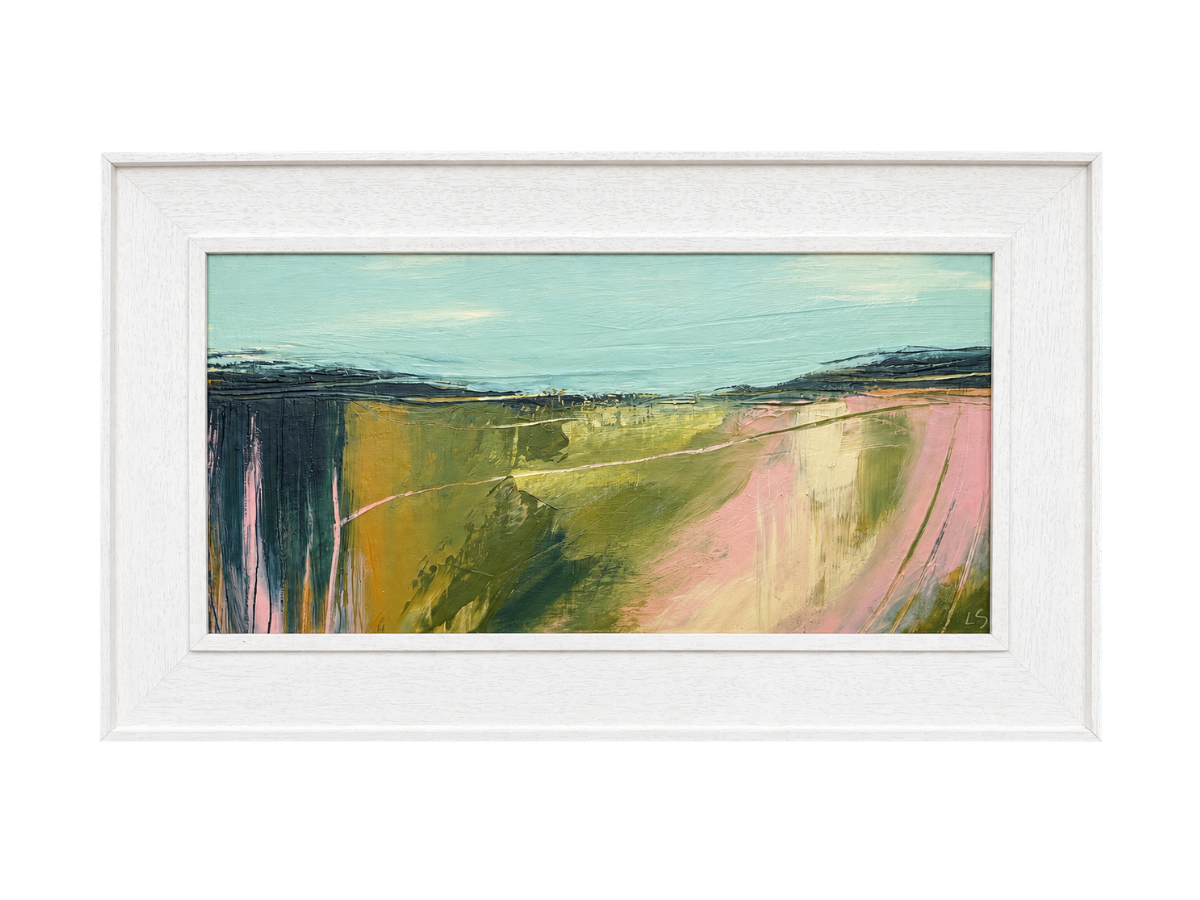Open Ground II  - £495. 

Acrylic on board, framed in a St Ives frame. 

Dimensions: 

Framed 64×39cm 

Image 50×25cm