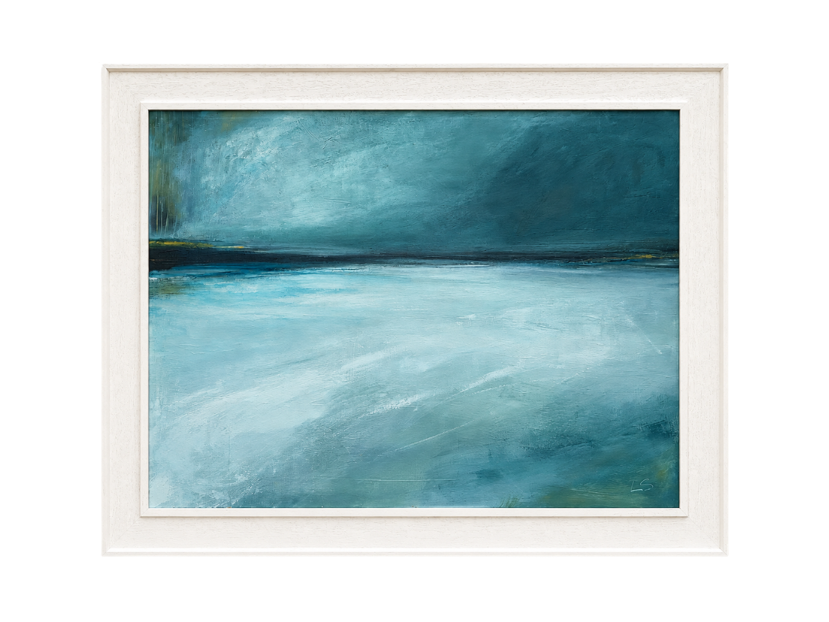 Continuum - £995. 

Acrylic on board, framed in a St Ives frame. 

Dimensions: 

Framed 94x74cm 

Image 80x60cm