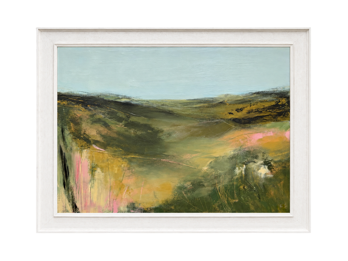 Expanse l - £995. 

Acrylic on board, framed in a St Ives frame. 

Dimensions: 

Framed 94x74cm 

Image 80x60cm