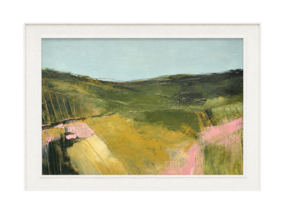 Expanse II - £995. 

Acrylic on board, framed in a St Ives frame. 

Dimensions: 

Framed 94x74cm 

Image 80x60cm