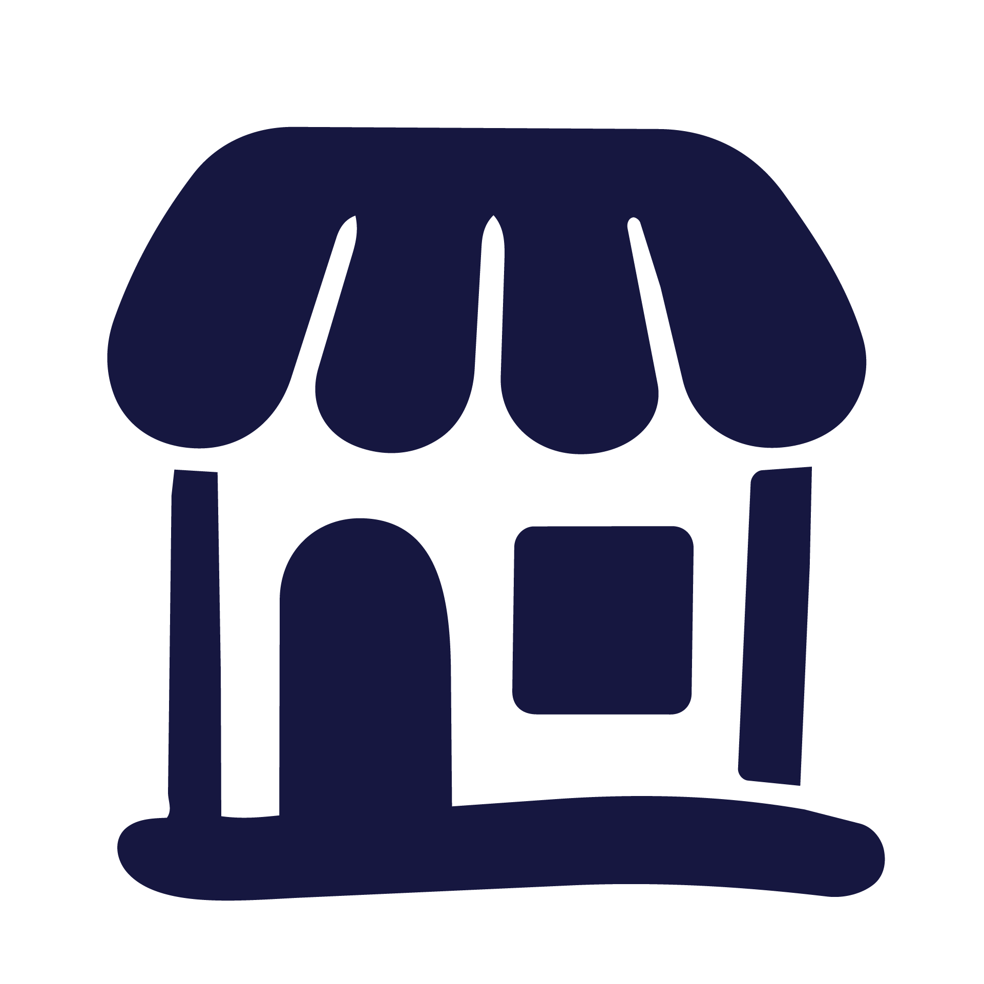 Icono fachada de un negocio para representar comercio