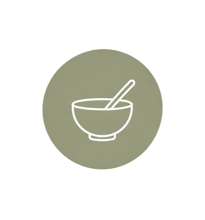 Icon of a bowl with a spoon, representing food or cooking.