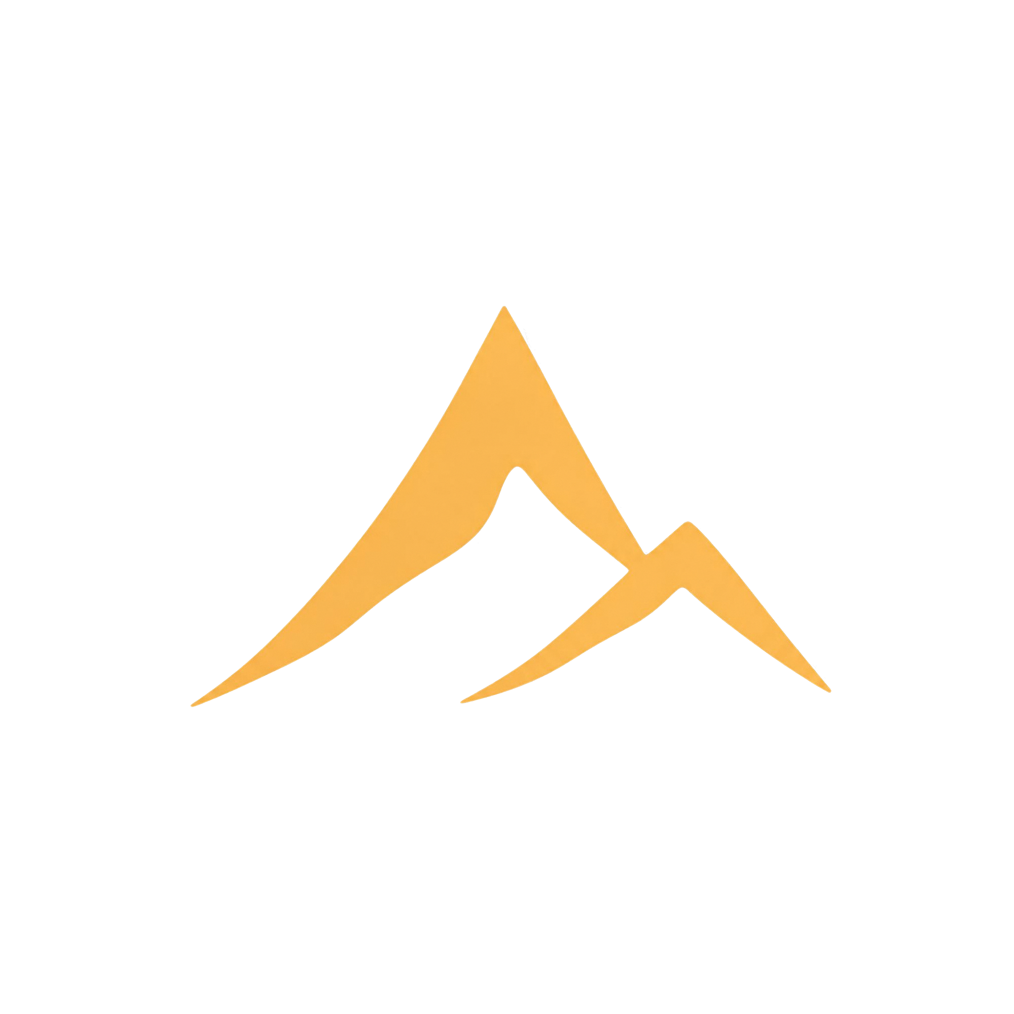 Three yellow pyramids overlapping on a black background with purple and yellow lines extending from the base.