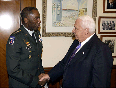With former Israel PM Ariel Sharon