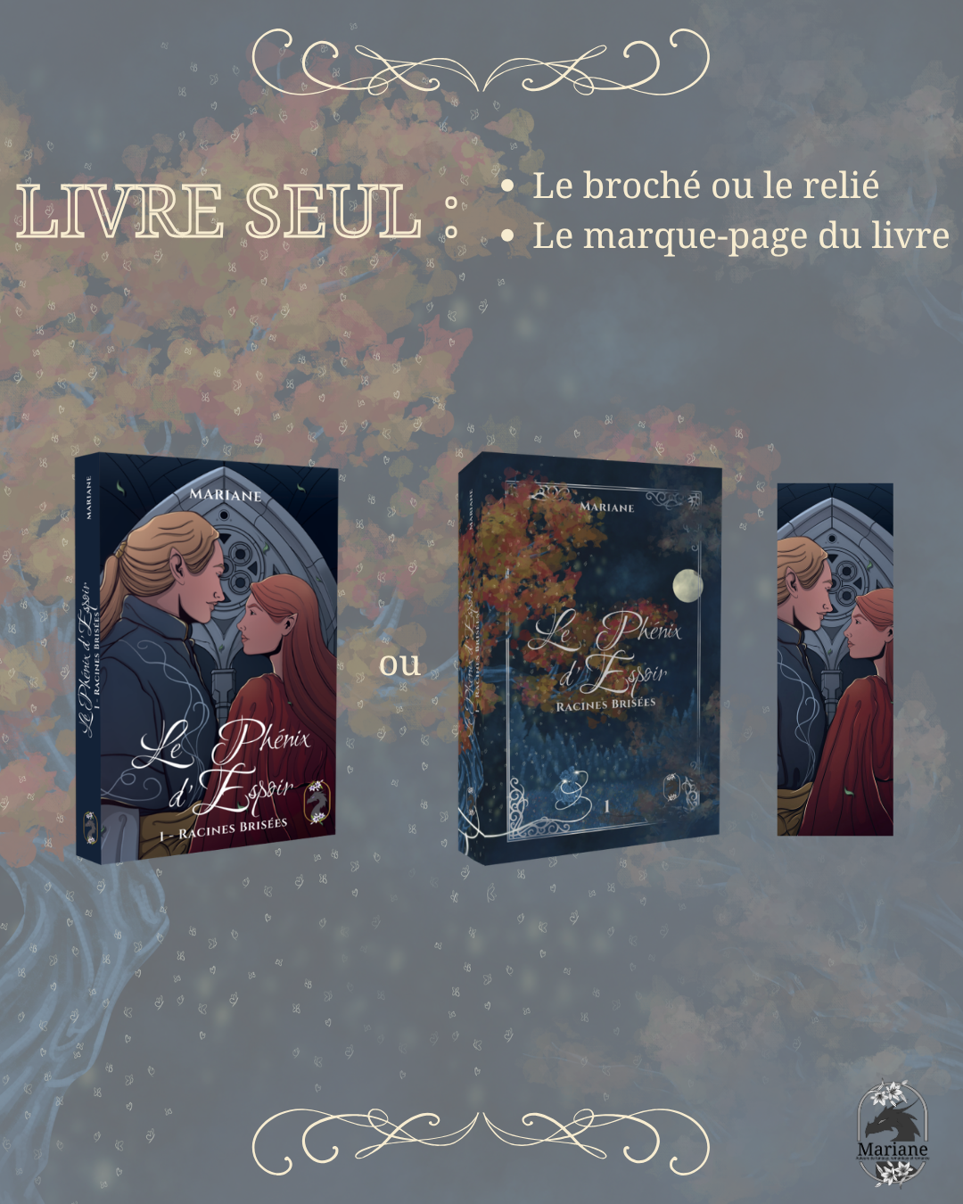 Livre seul (relié ou broché) avec 1 marque-page