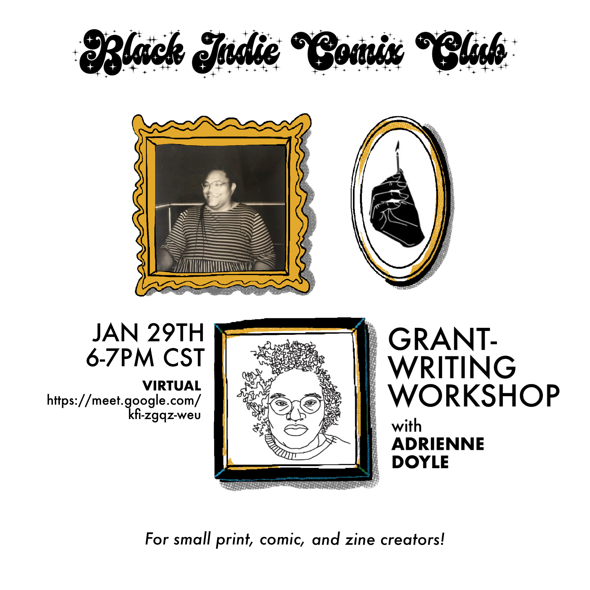 Grant-writing workshop with Adrienne Doyle from Burn Something Zine Collective 
