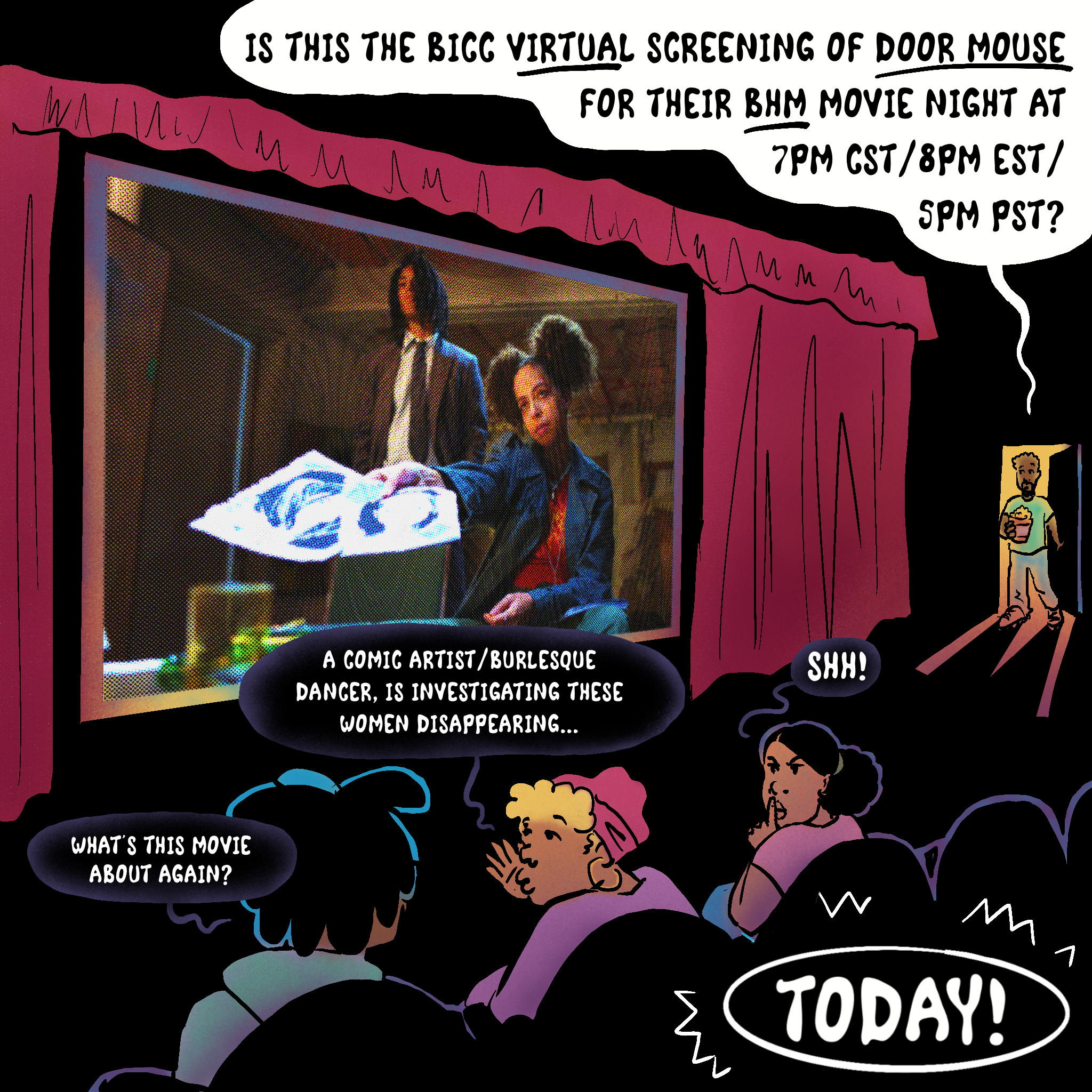 BICC Movie Night 2024 Door Mouse