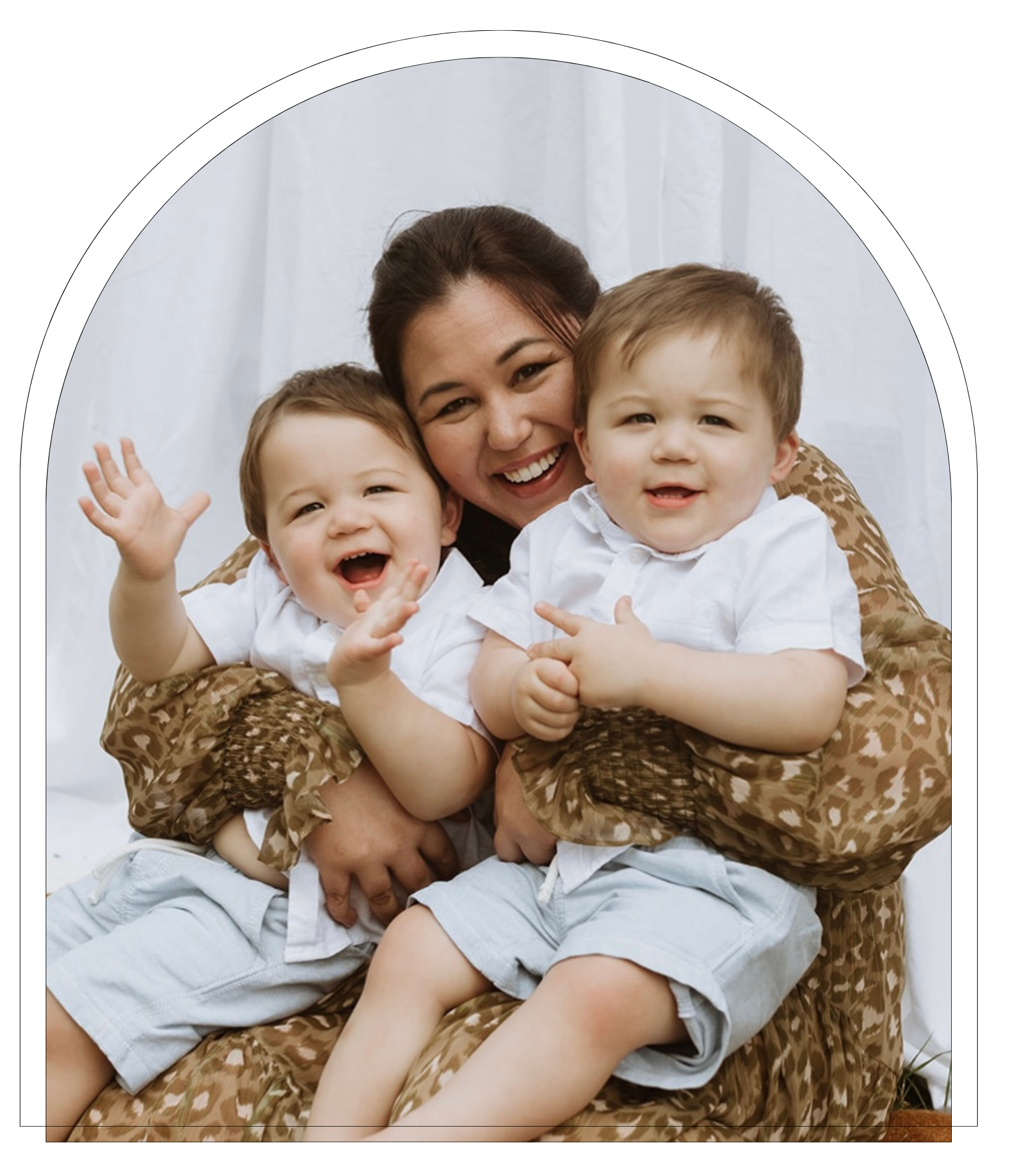 Amy Po-Ching with her family