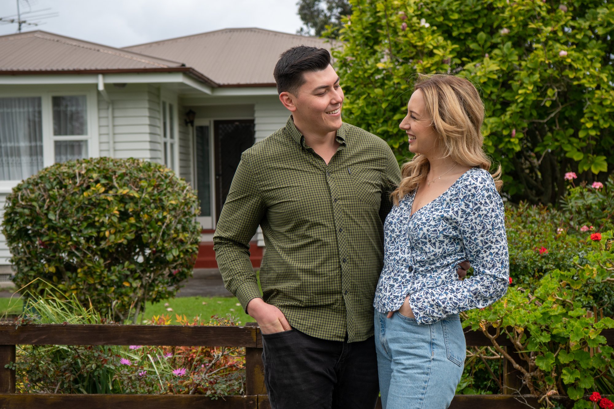 Family enjoying their first home purchase, assisted by Levridge