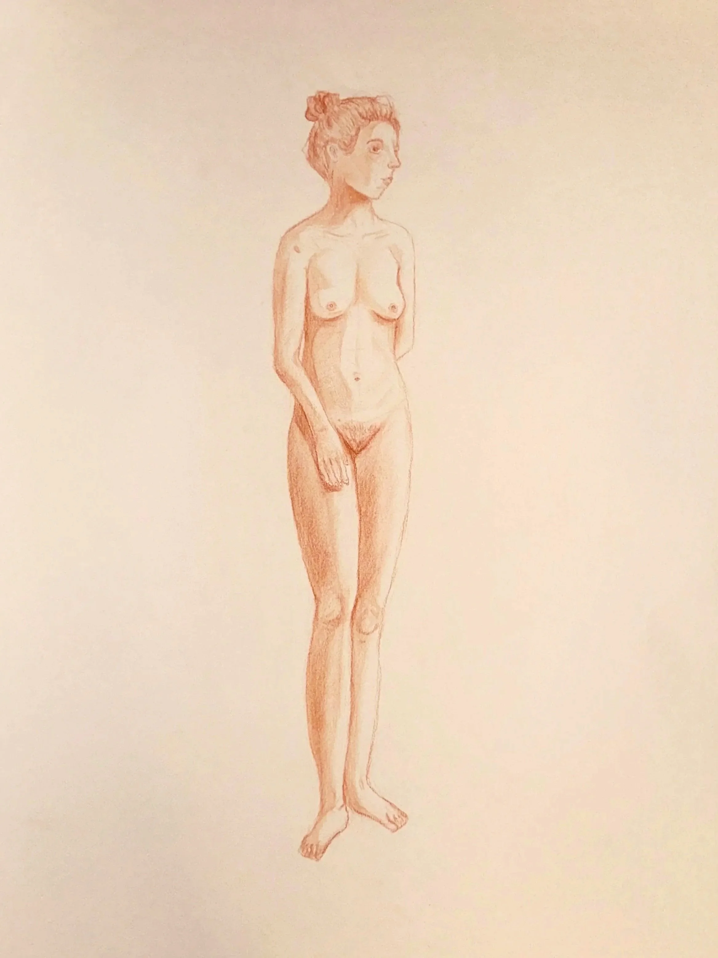 Live Model | sanguine pencil | 2026 | 18 x 24 in