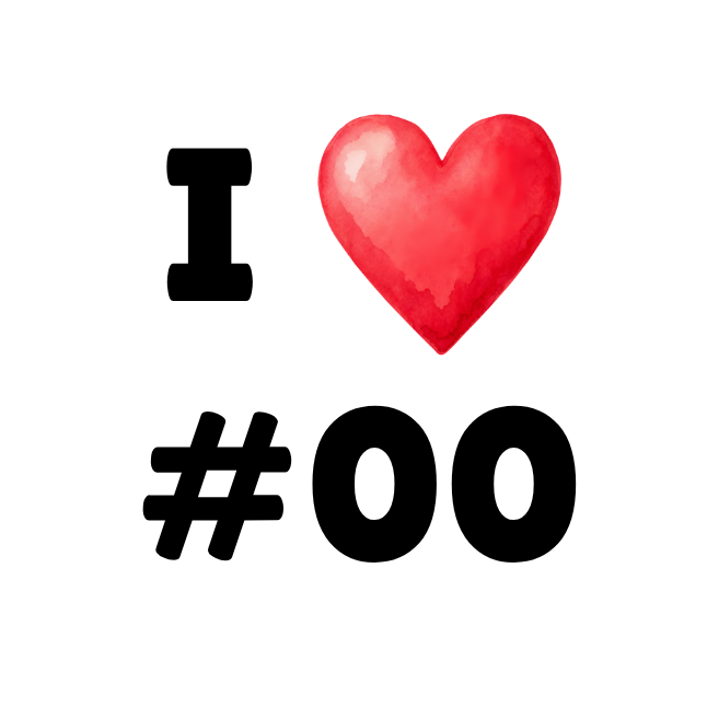 I Love # Pin