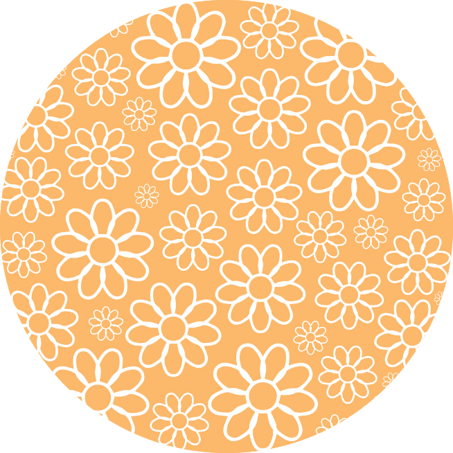 Orange Flower Pin