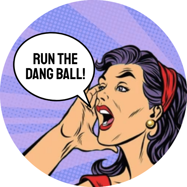 Run The Dang Ball Pin