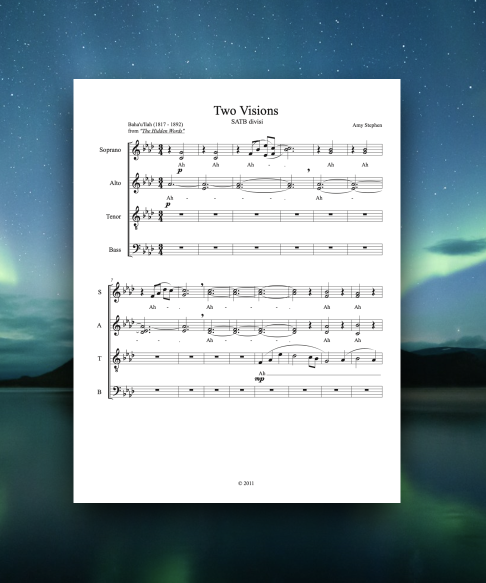 Two Visions - SATB divisi - a cappella