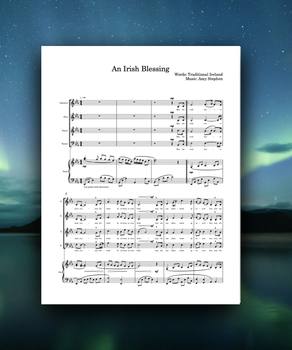 An Irish Blessing - SATB & piano
