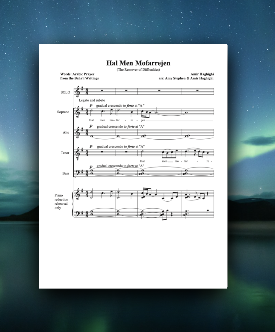 Hal Men Mofarrajen - SATB divisi with Sop / Ten solo (in Arabic)