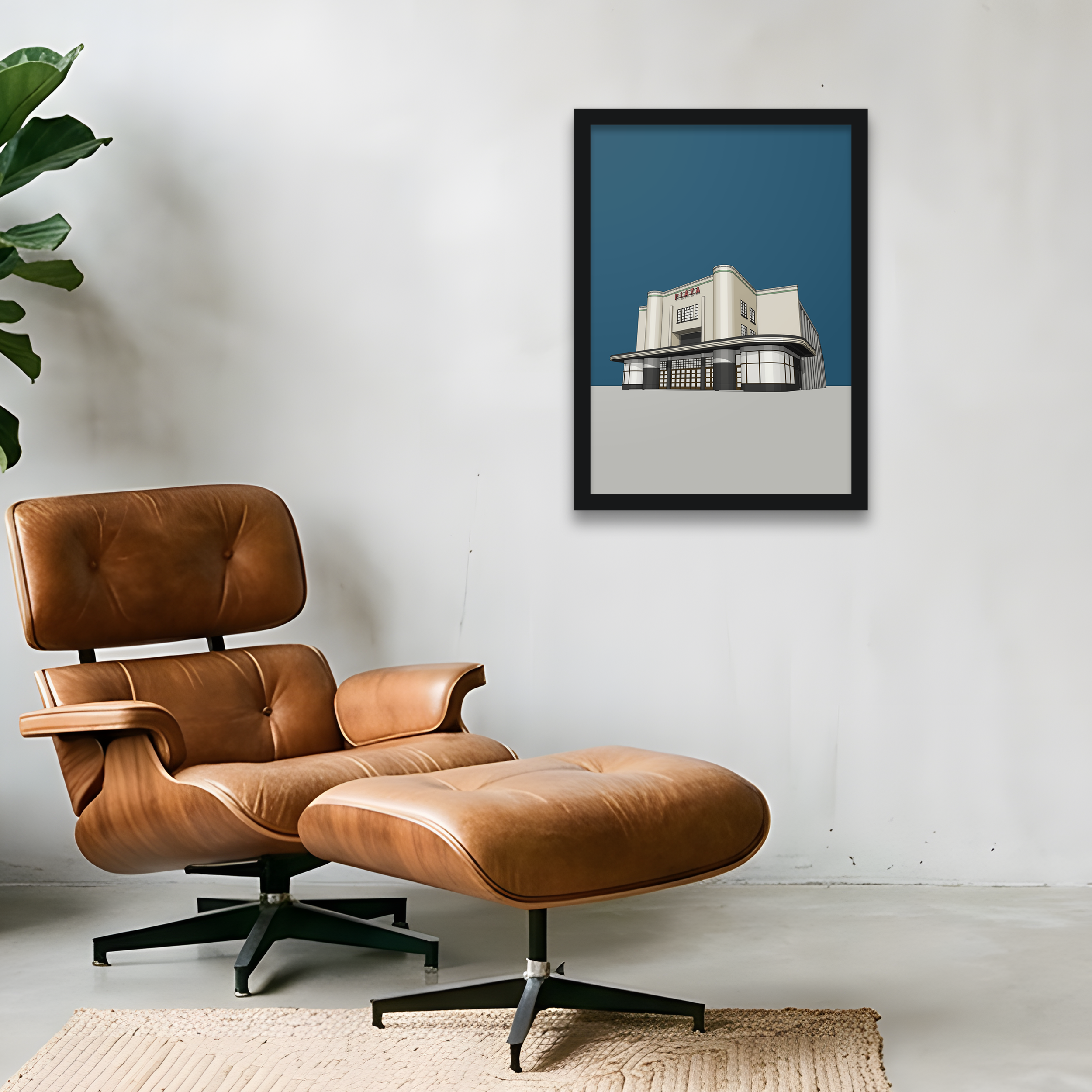 plaza-port-talbot-A3-Framed-Print.png