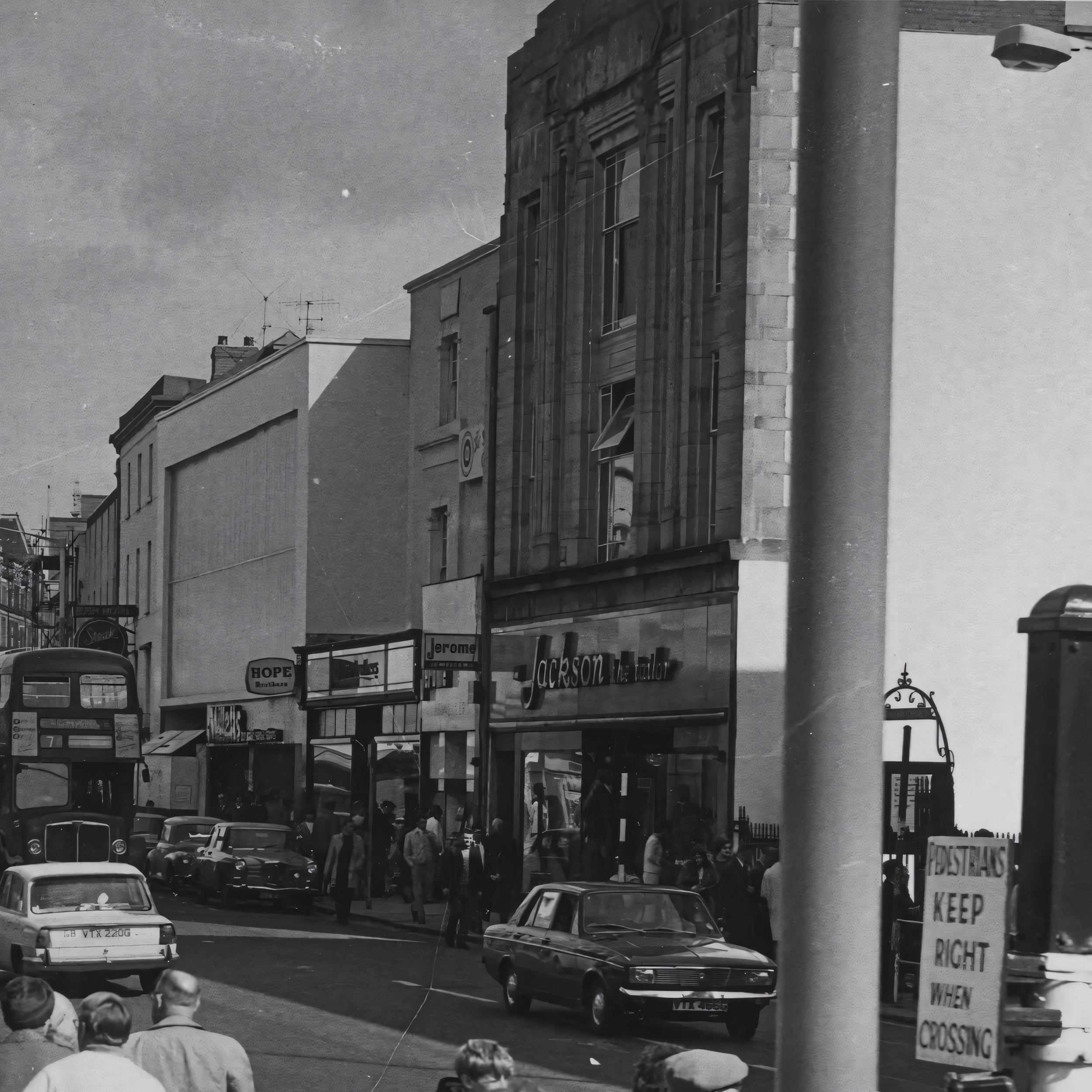 The Montague Burton building in 1969, occupied by Jacson the tailor