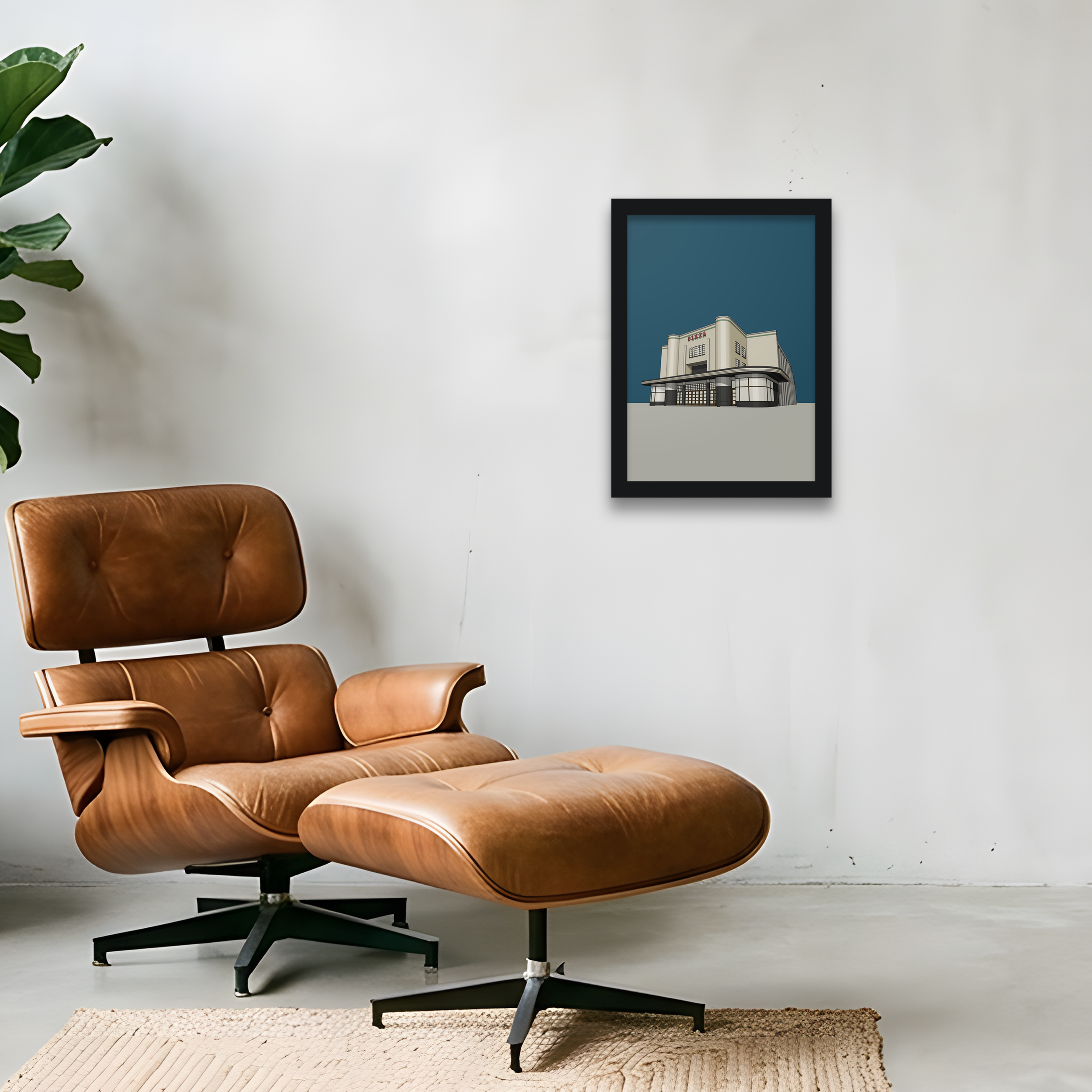 plaza-port-talbot-A4-Framed-Print.png