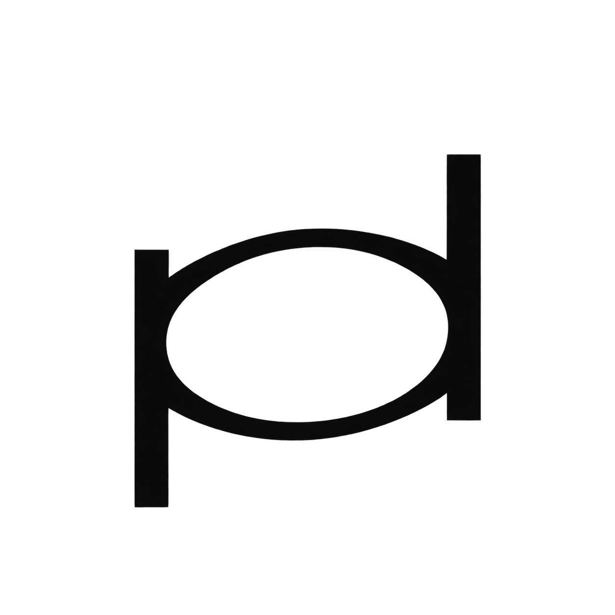 A blank black background with a faint, semi-transparent white hazard symbol in the center, resembling a circle with two arrows pointing in opposite directions.