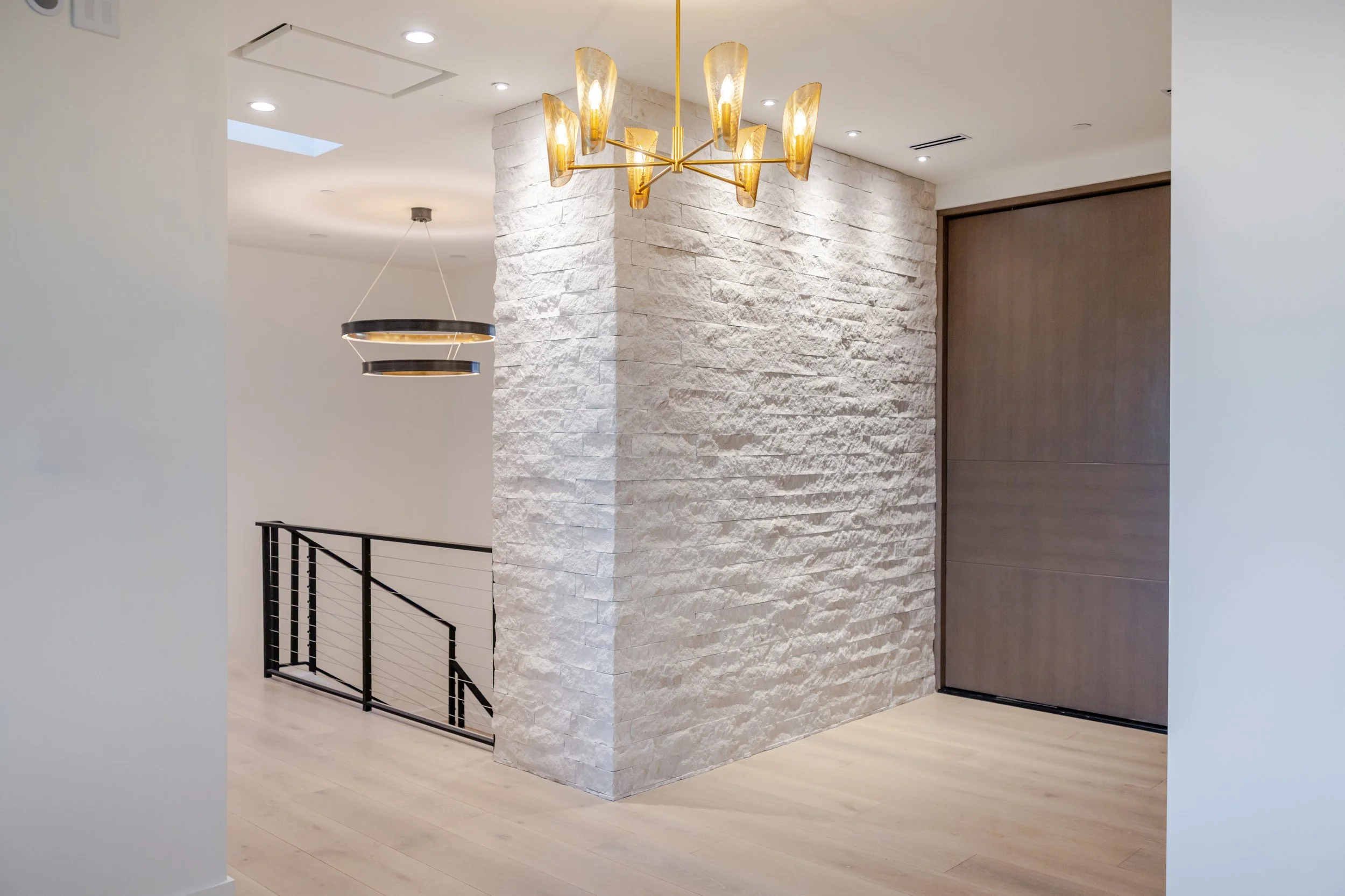modern stairway in custom phoenix home