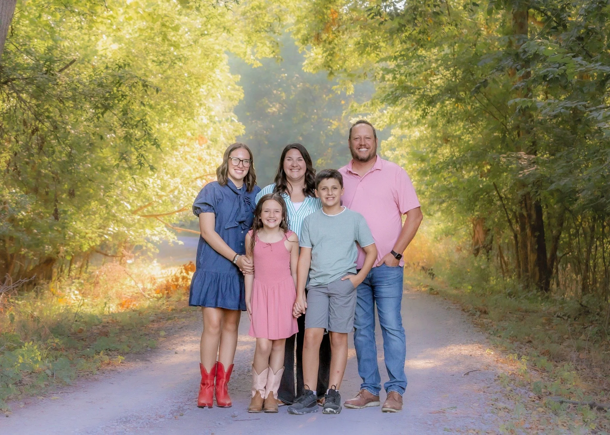 The Summers family, owners of Summer's End Labradors, together in Oologah, Oklahoma.