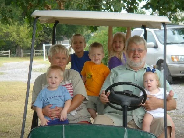 The Summers family together on their Oologah, Oklahoma farm, home of Summer's End Labradors.