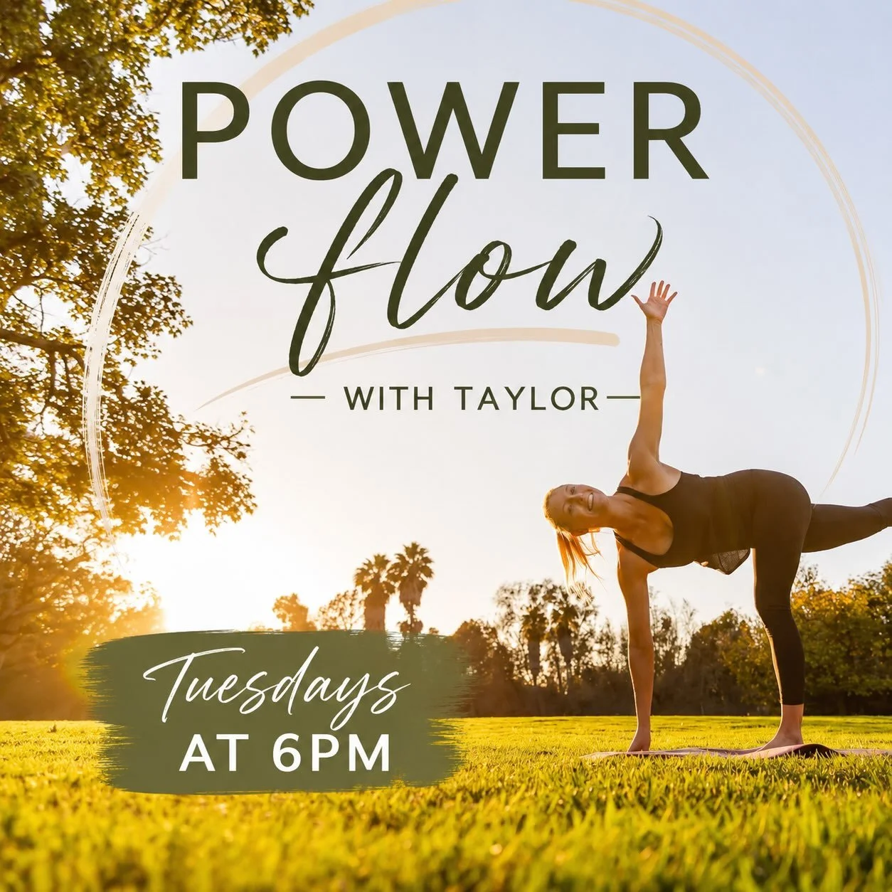 New classes at the Zen Den every Tuesday at 6PM starting in September! Come and power flow with me. I can&rsquo;t wait to be back doing what I love 🧡🍁✨