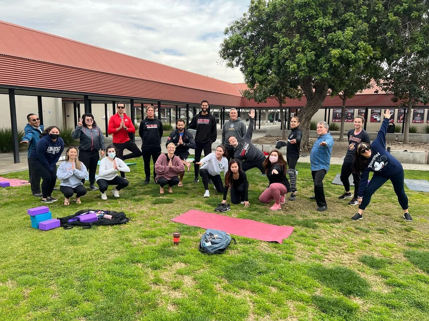 Today the teachers and staff at Westminster High School found some time during this busy school year to reconnect and de-stress! Feeling very grateful for the opportunity to teach yoga to the teachers I also teach school with! #livingthedream #whslio