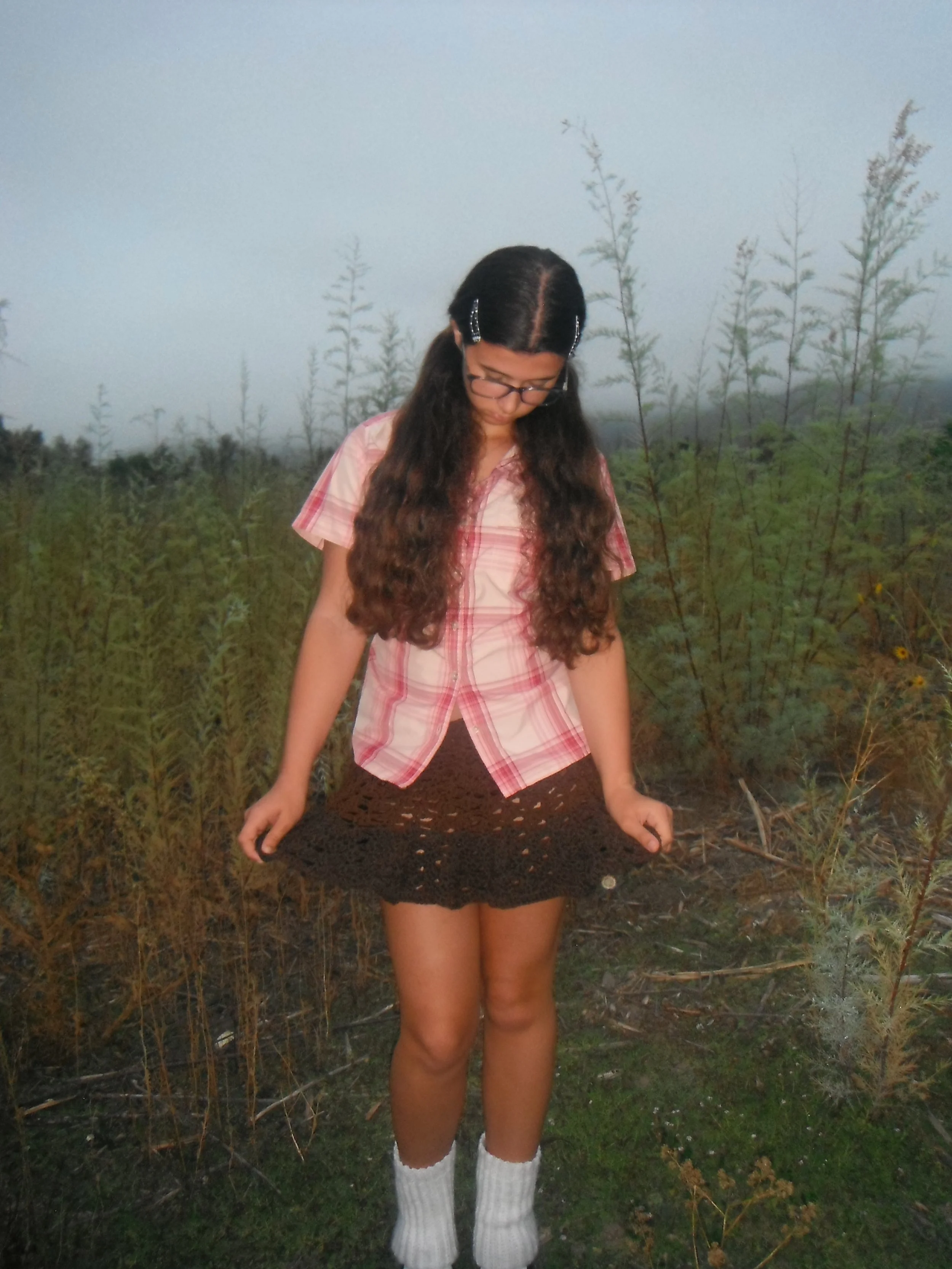 Lacy Two Toned Mini Skirt