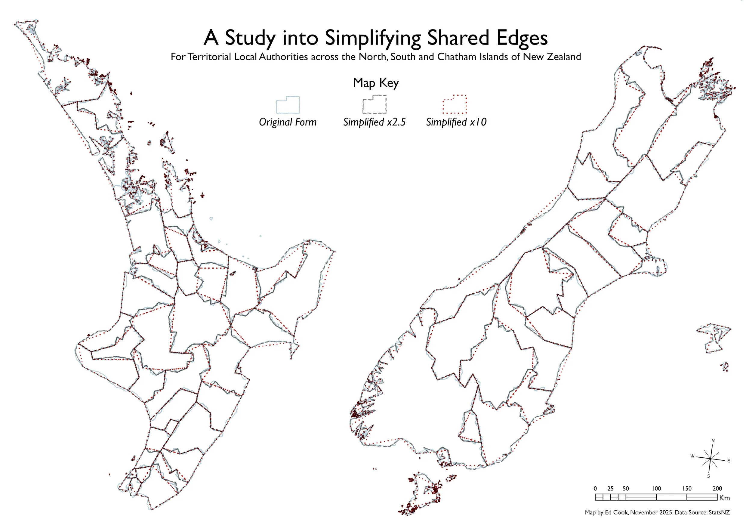 Map Study into Simplifying Boundaries (2025)