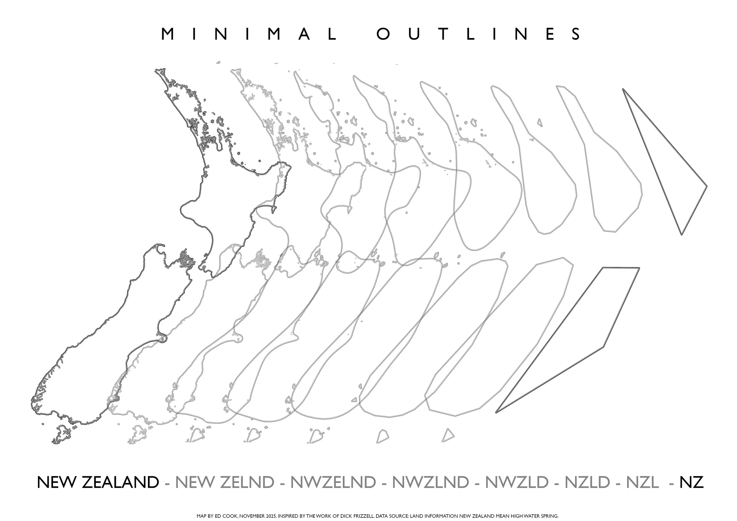 Minimal Outlines - New Zealand to NZ (2025)