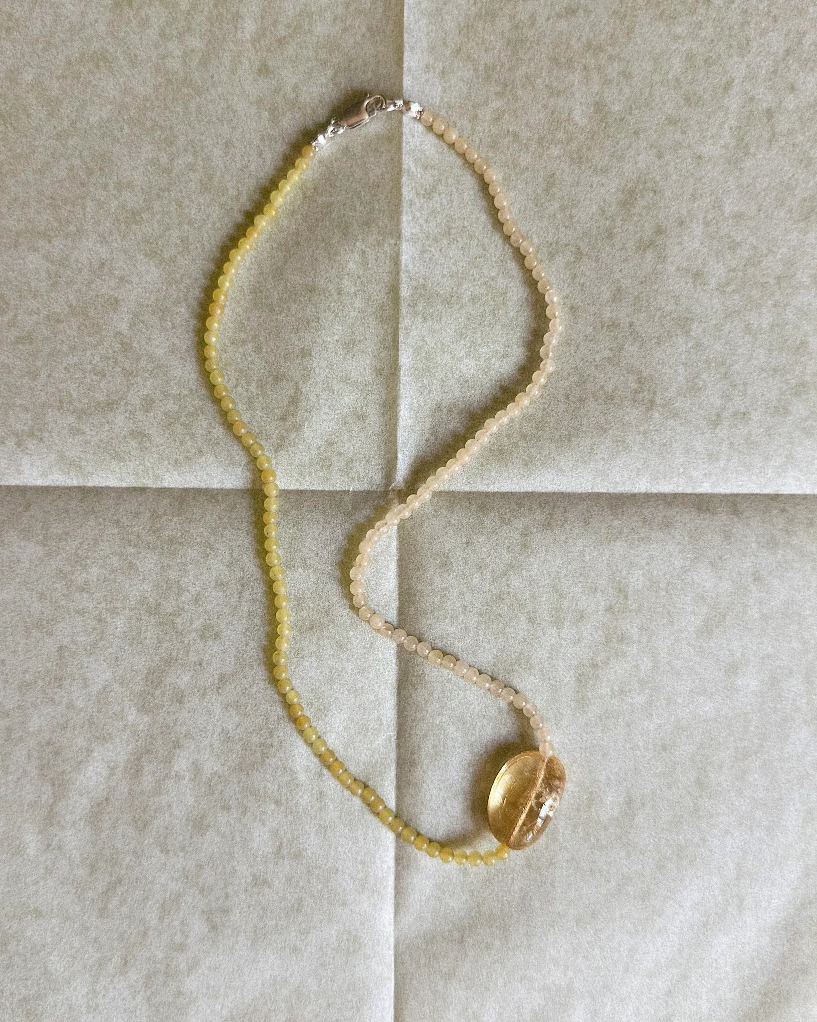 Jade + Citrine Necklace